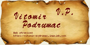 Vitomir Podrumac vizit kartica